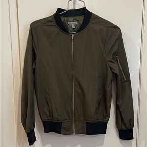 Olive Green Bomber Jacket